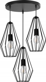 Mennyezeti Lámpa Lógó Csillár Loft Drót Tripla E27 Led Huzal