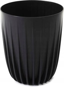 Virágtartó kaspó Tömör Könnyű fekete magas műanyag betéttel 39xh46 cm