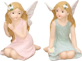 Ülő angyalka figura 8cm MIX