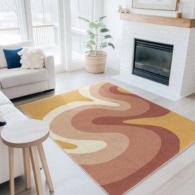 Okkersárga-törtrózsaszín mosható szőnyeg 60x100 cm Strawberry Creamsicle – Mila Home