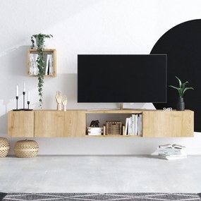 TV szekrény "AVIOR" 180x25x32 cm, tölgy szíinű