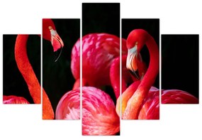 Vörös flamingók képe (150x105 cm)