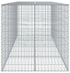 horganyzott vas gabion kosár fedéllel 400 x 100 x 100 cm
