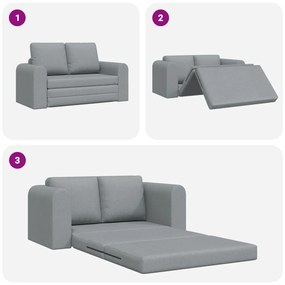Floor Sofa Bed 2 az 1-ben Világosszürke 148x71x83 cm Bútor