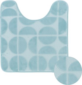 Fürdőszobaszőnyeg Wc-szőnyeg 45x50 cm mikroszálas Puha Alátét kék