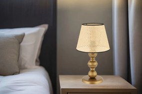 Fém éjjeli lámpa, bézs-arany, 20 cm – TR390FLH2706
