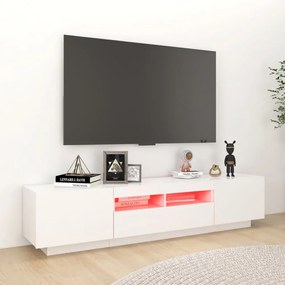 fehér TV-szekrény LED-lámpákkal 180 x 35 x 40 cm