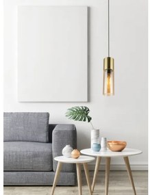 GLOBO 21000HM - Csillár zsinóron ANNIKA 1xE27/25W/230V átm. 10,5 cm réz