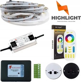 5m Led lépcső szett Cob Rgbw 12V 7W animáció