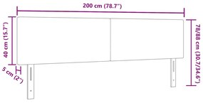 Fejtámla Egyszerű Dizájn Világos Zöld Szürke 200 cm Kordbársony Anyag