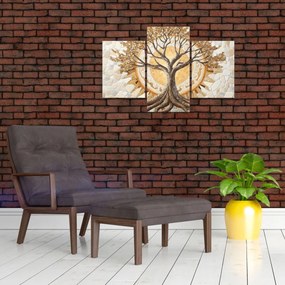 Kép – Arany életfa mozaikban (90x60 cm)