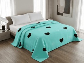 Ágytakaró CORAZON BLEND, kék Méret: 170 x 210 cm
