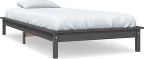vidaXL szürke tömör fenyőfa ágykeret 100 x 200 cm