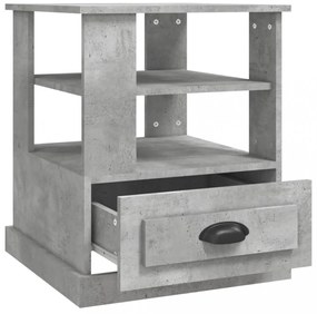 betonszürke szerelt fa dohányzóasztal 50x50x60 cm
