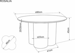 Rosalia dohányzóasztal sötétbézs
