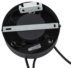 Kültéri függőlámpa fekete, többszínű kötélárnyalatokkal, 3-lámpás IP44 - Cava Jayla