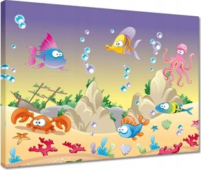 Vászonkép 40x30 A vidám halak víz alatti világa