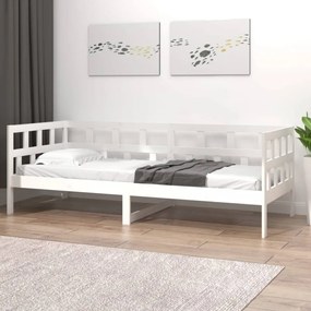 fehér tömör fenyőfa kanapéágy 90 x 190 cm