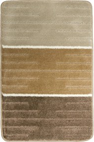 50x80 cm Gumírozott Fürdőszobaszőnyeg Como Csíkos Bézs Krém