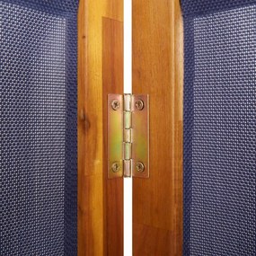sötétkék 4 paneles térelválasztó 280 x 180 cm