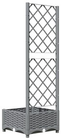 világosszürke PP rácsos kerti ültetőláda 40 x 40 x 121,5 cm