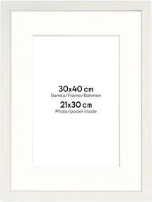 Hen Pass fehér képkeret 1 30x40 cm passe partout (21x30)