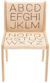 Bézs-natúr színű gyerek szék ABC – Lorena Canals