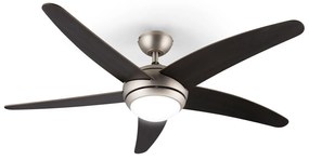 Bolero, 55W, mennyezeti ventilátor lámpával, 134cm, diófa karok, távirányító