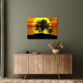 Egy fa sziluettjének képe (üvegen) (70x50 cm)