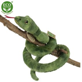 Rappa plüss kígyó zöld 90 cm ÖKO-barát