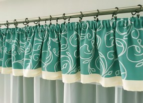 Mg Karnis függönyhöz Türkiz tengeri 170x35cm