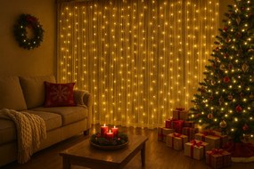 LED fényfüggöny STAR RAIN 3x3 m, meleg fehér