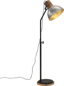 vidaXL vintage ezüst állólámpa 25 W 30x30x100-150 cm E27
