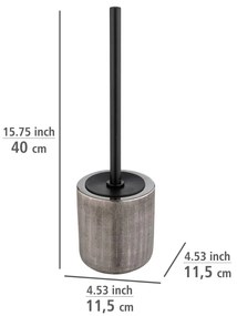 Ezüstszínű kerámia WC-kefe Rivara – Wenko