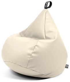 Bézs bőrutánzat gyerek babzsákfotel Drop M – So Soft?