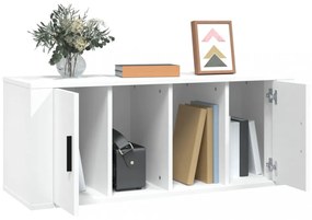 fehér szerelt fa TV-szekrény 100 x 35 x 40 cm