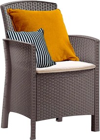 Lima műrattan karfás szék cappuccino