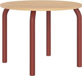 Kerek étkezőasztal tölgyfa dekoros asztallappal ø 100 cm Meko – noo.ma