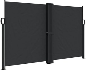 vidaXL fekete behúzható oldalsó napellenző 140 x 1000 cm