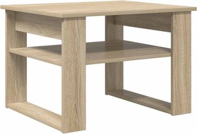 vidaXL Dohányzóasztal tárolóval Sonoma tölgy 64 x 54 x 44 cm Faanyag