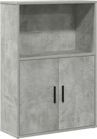 vidaXL betonszürke szerelt fa könyvespolc 60x24x85 cm