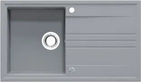 LUKA 1B 1D 860x500 gránit mosogató Titán Szürke GRANMASTER
