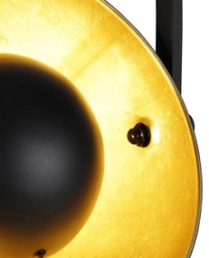 Ipari állólámpa fekete arannyal 3 lámpás - Magnax