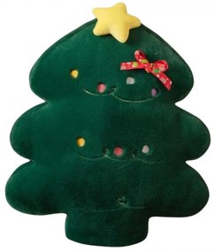 Bársonyos díszpárna fenyőfa alakban MERRYLY, zöld