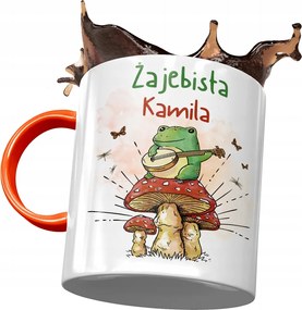 Narancssárga Bögre Kamilla Feleség Ajándék Nyomtatott Fotóval