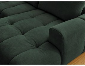 Zöld kinyitható-tárolóhelyes sarokkanapé (bal oldali-U alakú) Fuji – Bobochic Paris