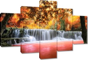 Faliórák 150x105 Narancssárga vízesés