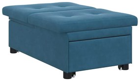 Kanapéágy Kék 67 x 194 x 38 cm Bársony