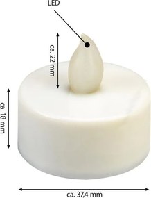 NEXOS Dekoratív LED készlet 4 db mécses meleg fehér