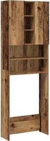 vidaXL antik fa színű mosógépszekrény 64 x 25,5 x 190 cm